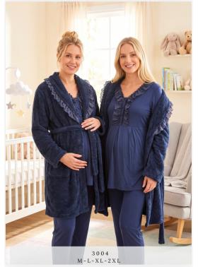 SONBAHAR KIŞ SEZONU Sabahlıklı Lohusa Pijama Takımı 3004